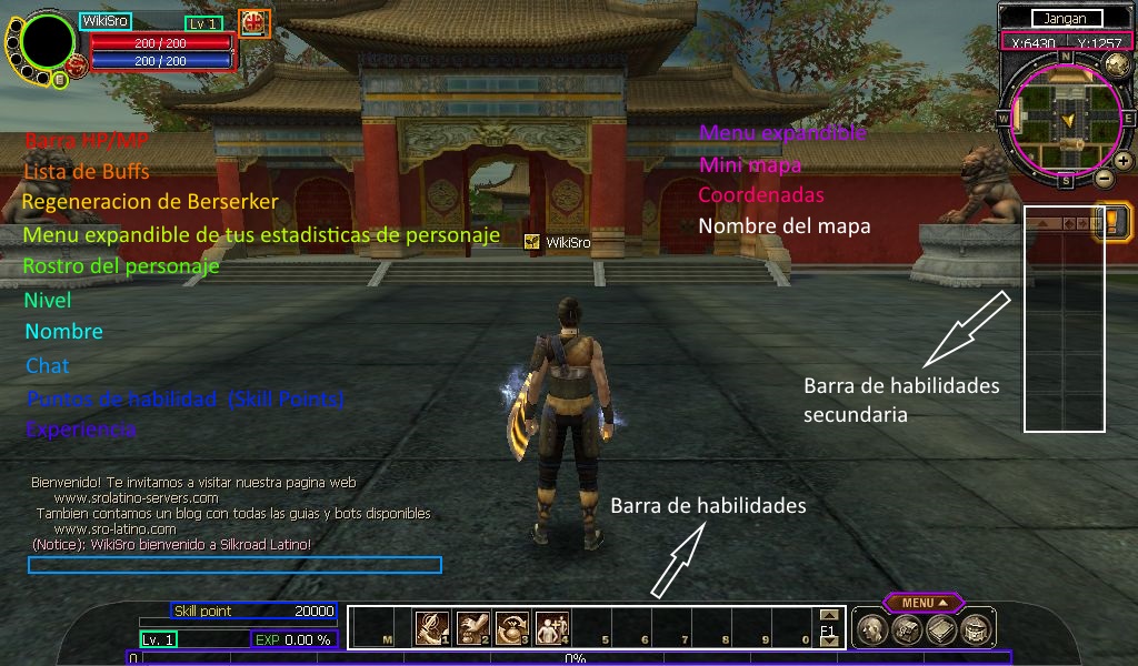 Giao diện nhân vật khi lần đầu vào game